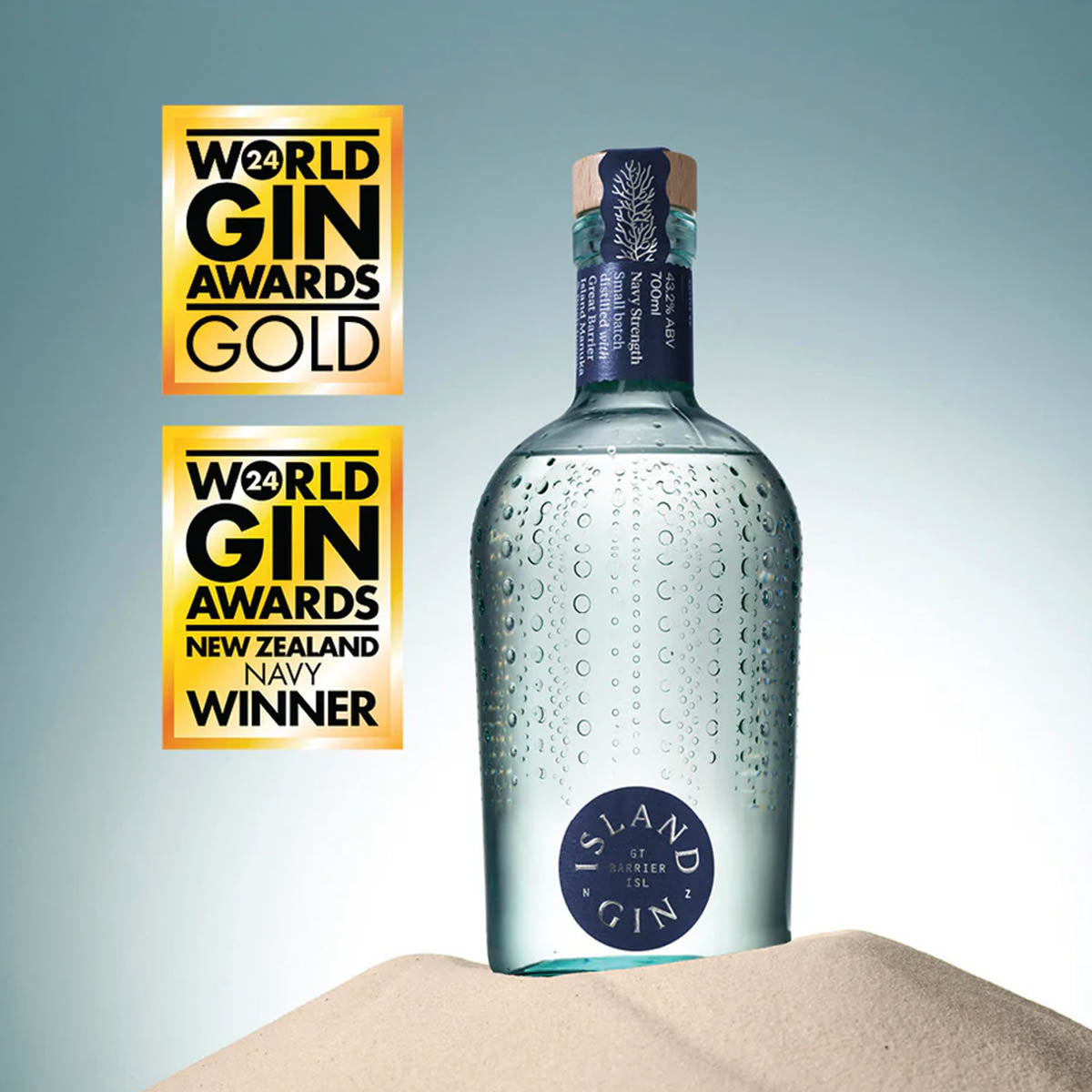 Navy Strength Island Gin - Gold & Best In Country World Gin Awards 2024