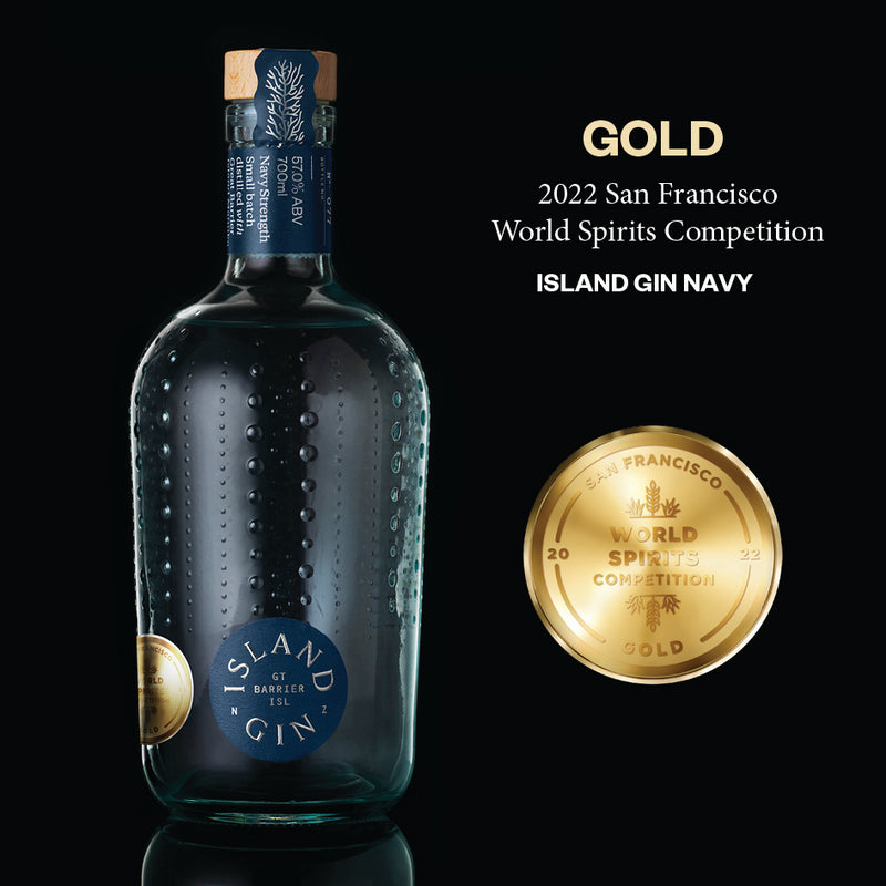 Navy Strength Island Gin - Just announced DOUBLE GOLD winner NZ SPIRITS AWARDS June 9 2023